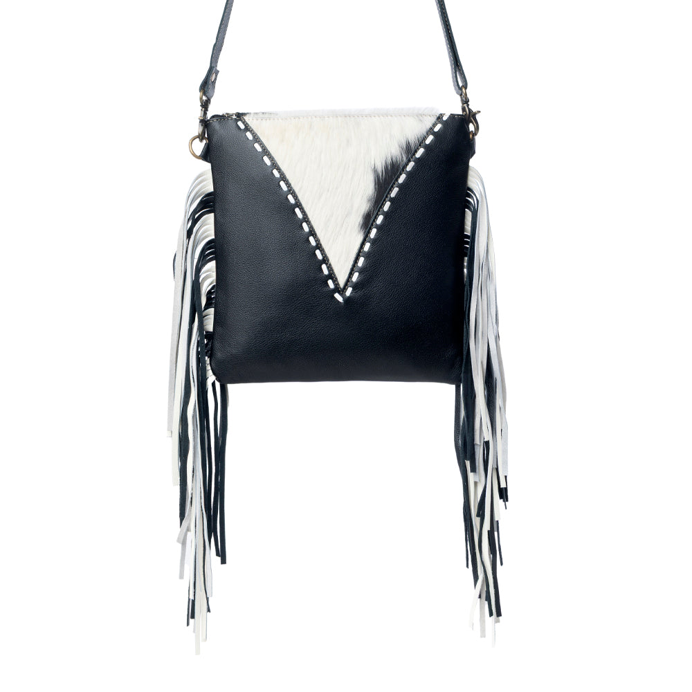 Sac à bandoulière Myra Chilton Draw Hairon pour port dissimulé – Élégant sac en cuir et peau de vache avec sangle réglable