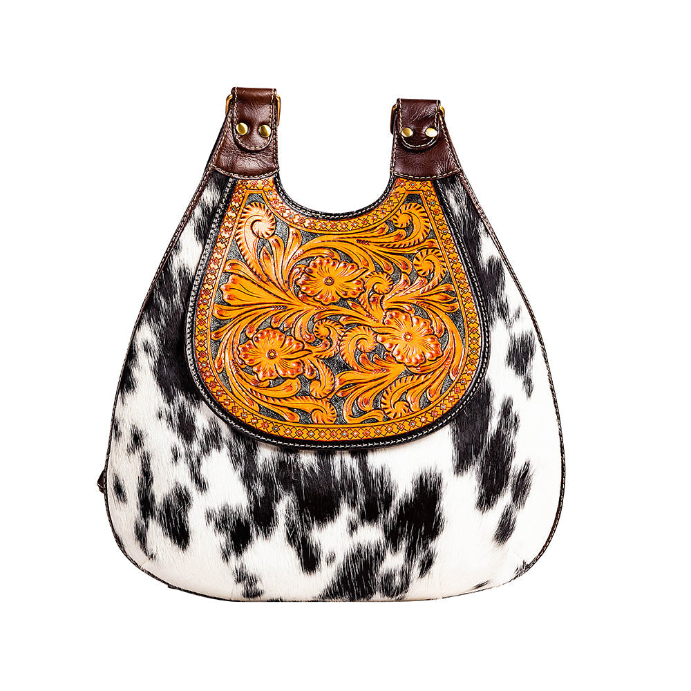 Sac à dos en cuir repoussé Daisy Hill