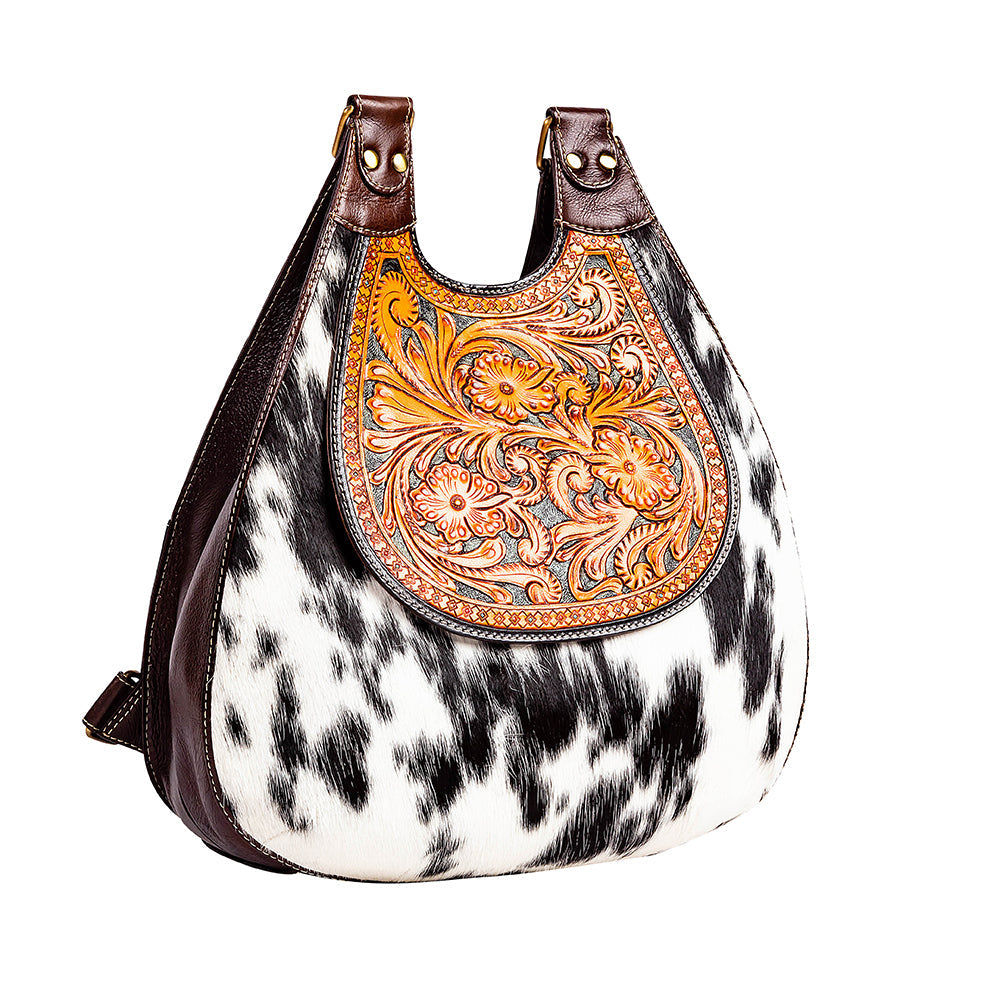 Sac à dos en cuir repoussé Daisy Hill