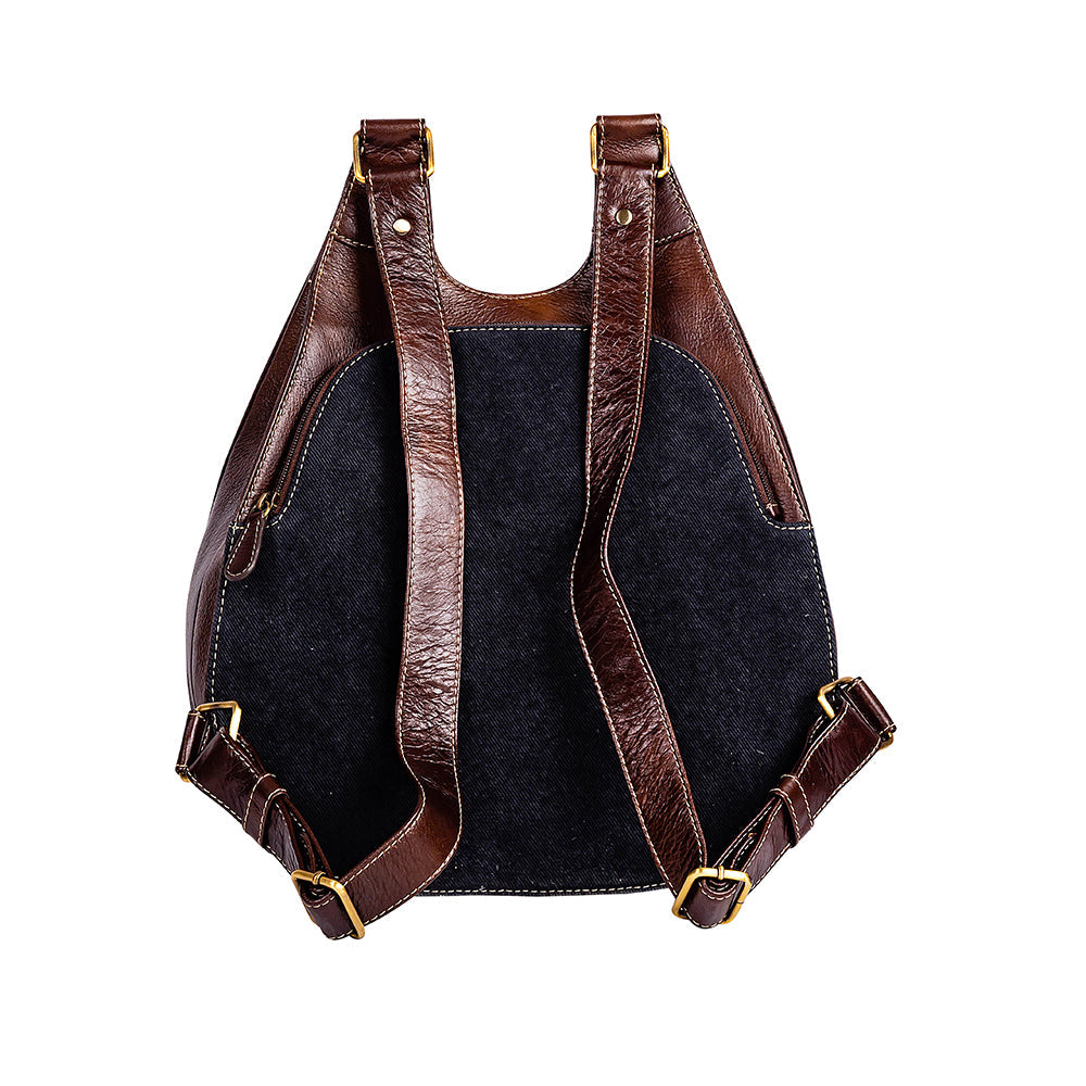 Sac à dos en cuir repoussé Daisy Hill