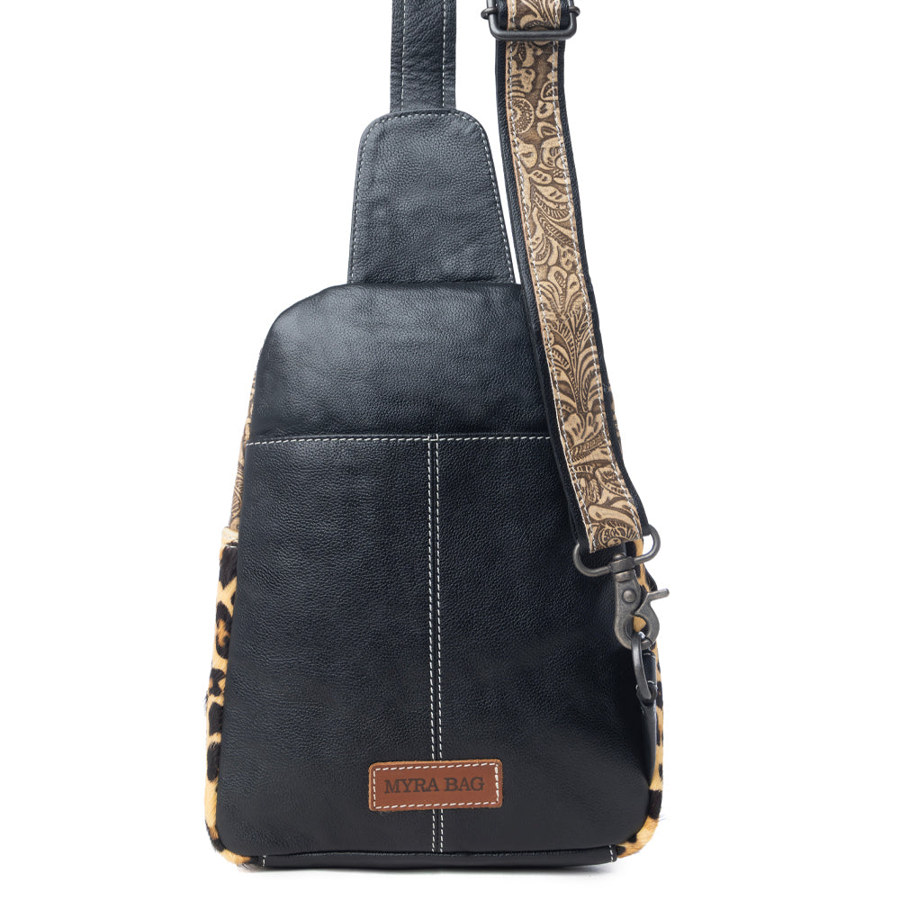 Sac banane Jaguar Trail en cuir repoussé à la main