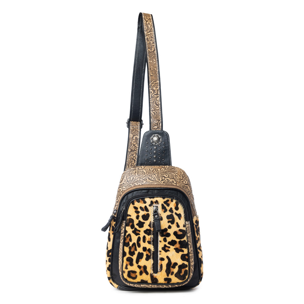 Sac banane Jaguar Trail en cuir repoussé à la main