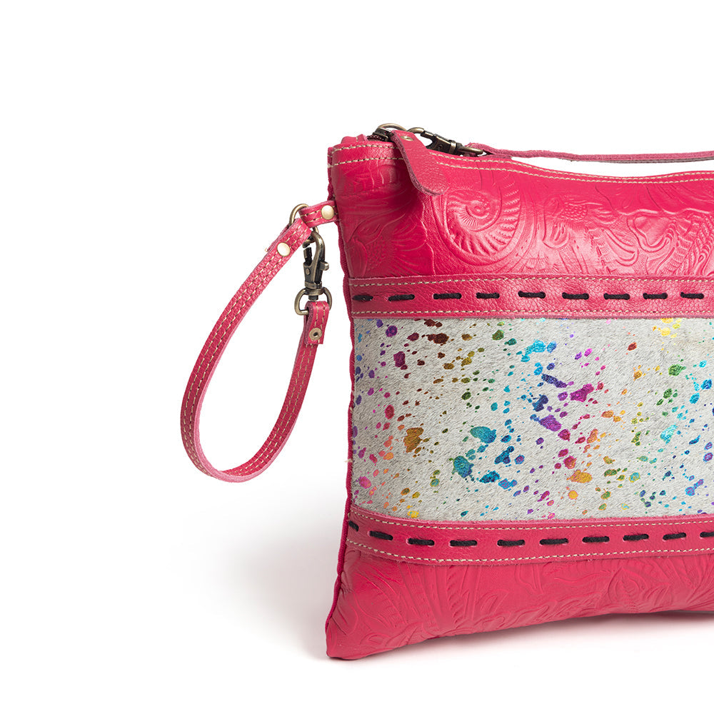 Sac Rosa Verde en toile et poil de vache