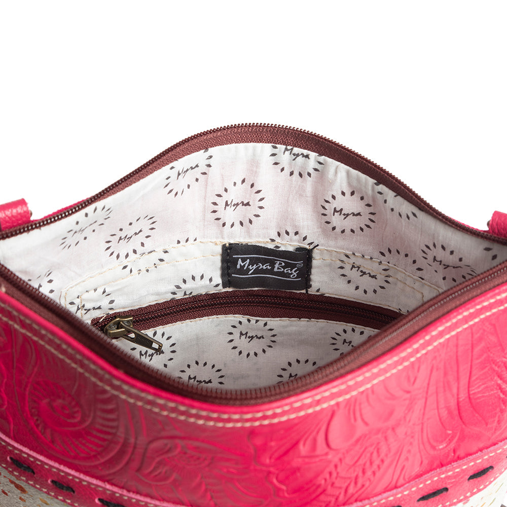 Sac Rosa Verde en toile et poil de vache