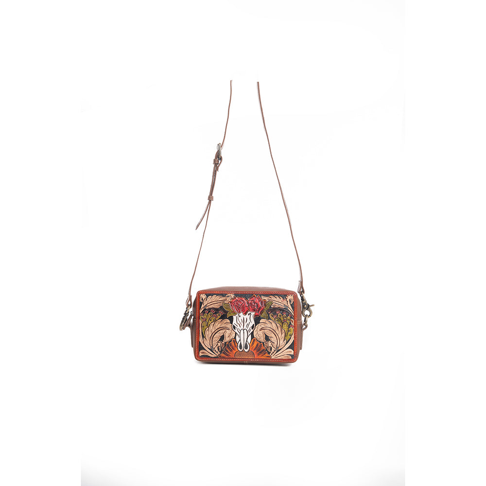 Sac en cuir repoussé « Vents de la Rose »