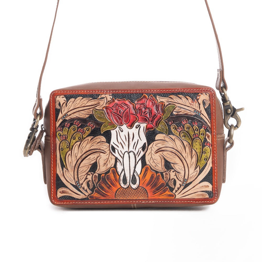 Sac en cuir repoussé « Vents de la Rose »