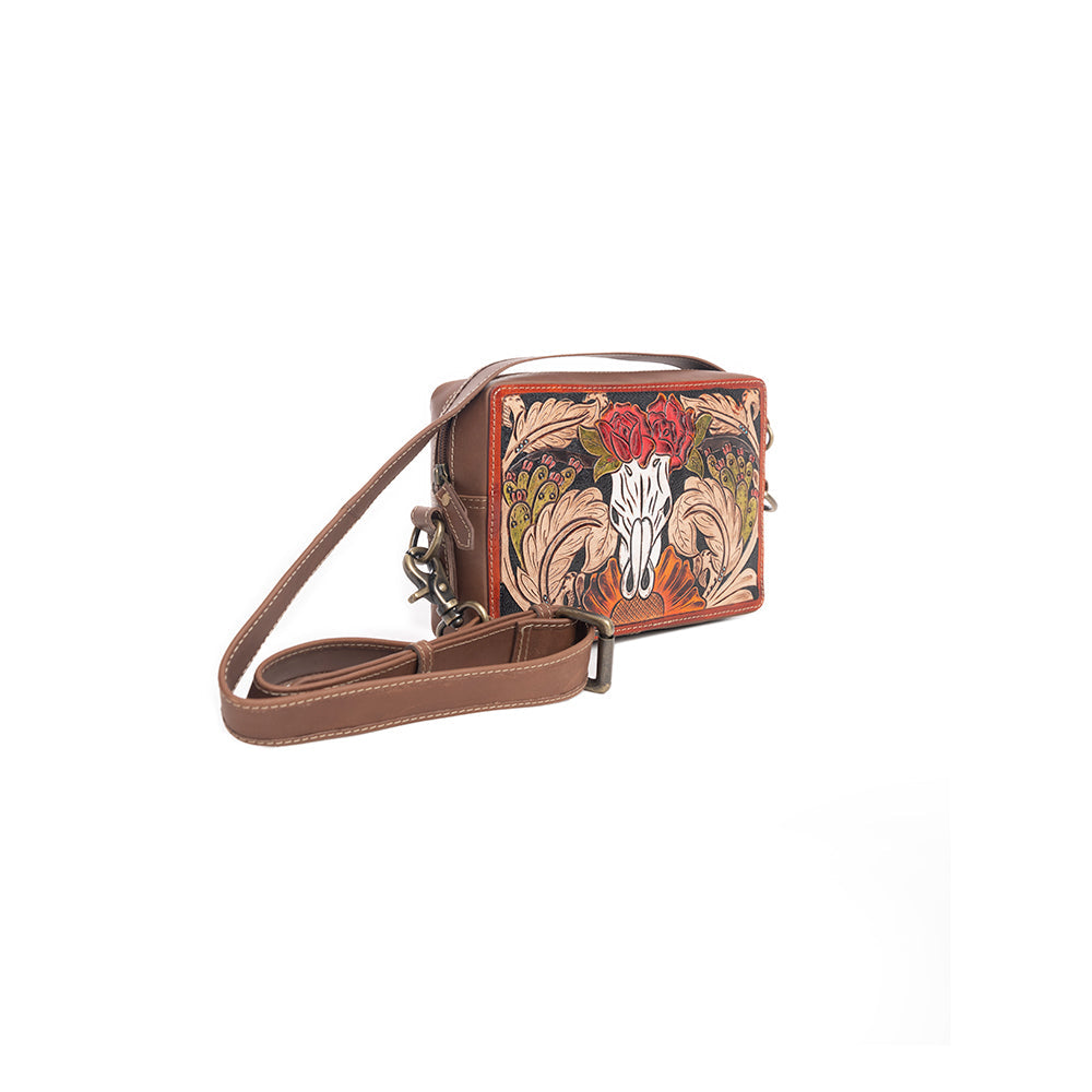 Sac en cuir repoussé « Vents de la Rose »