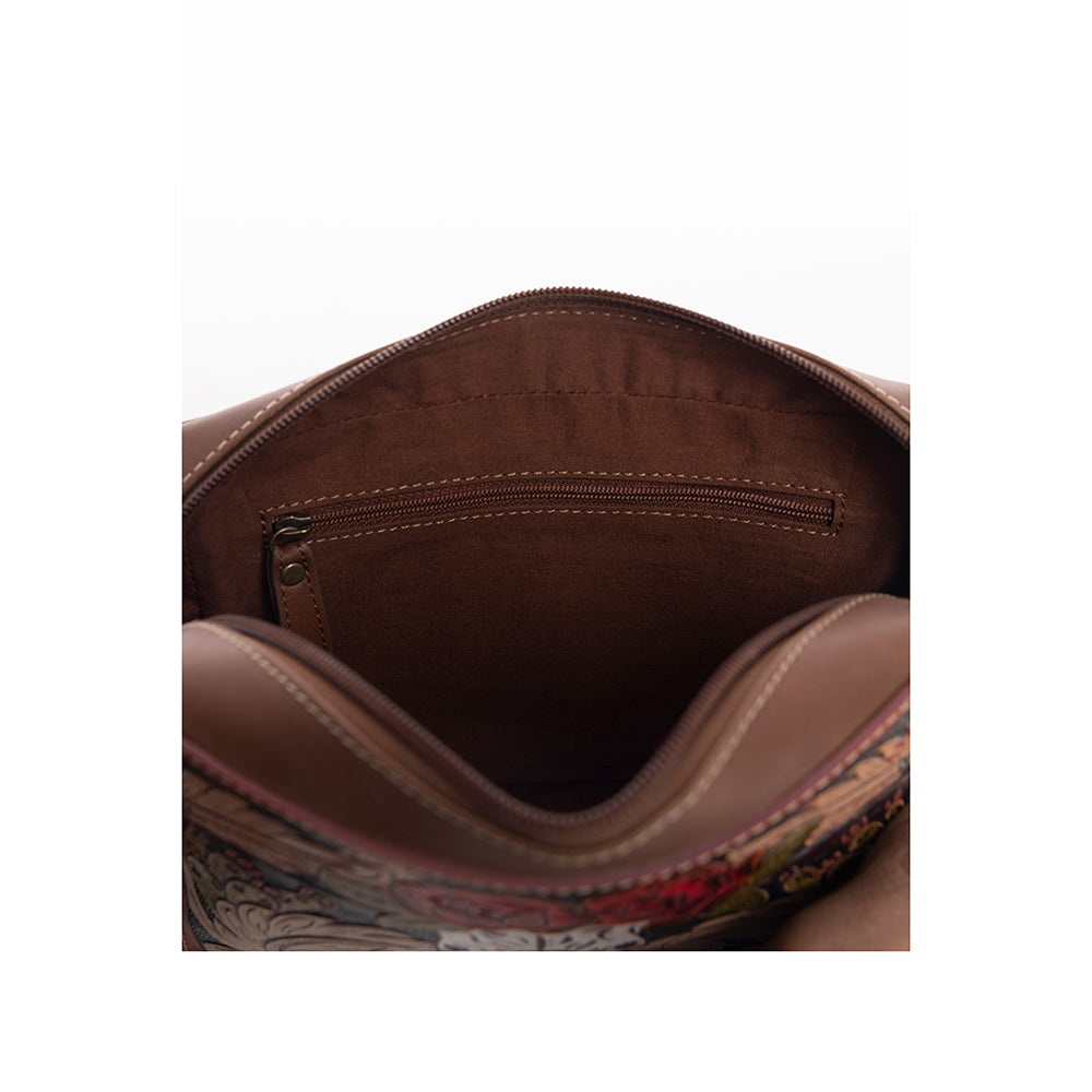 Sac en cuir repoussé « Vents de la Rose »