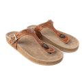 Sandales en cuir faites main Myra Rosie pour femme – Semelle en liège, design à anneau d'orteil pour un confort toute la journée