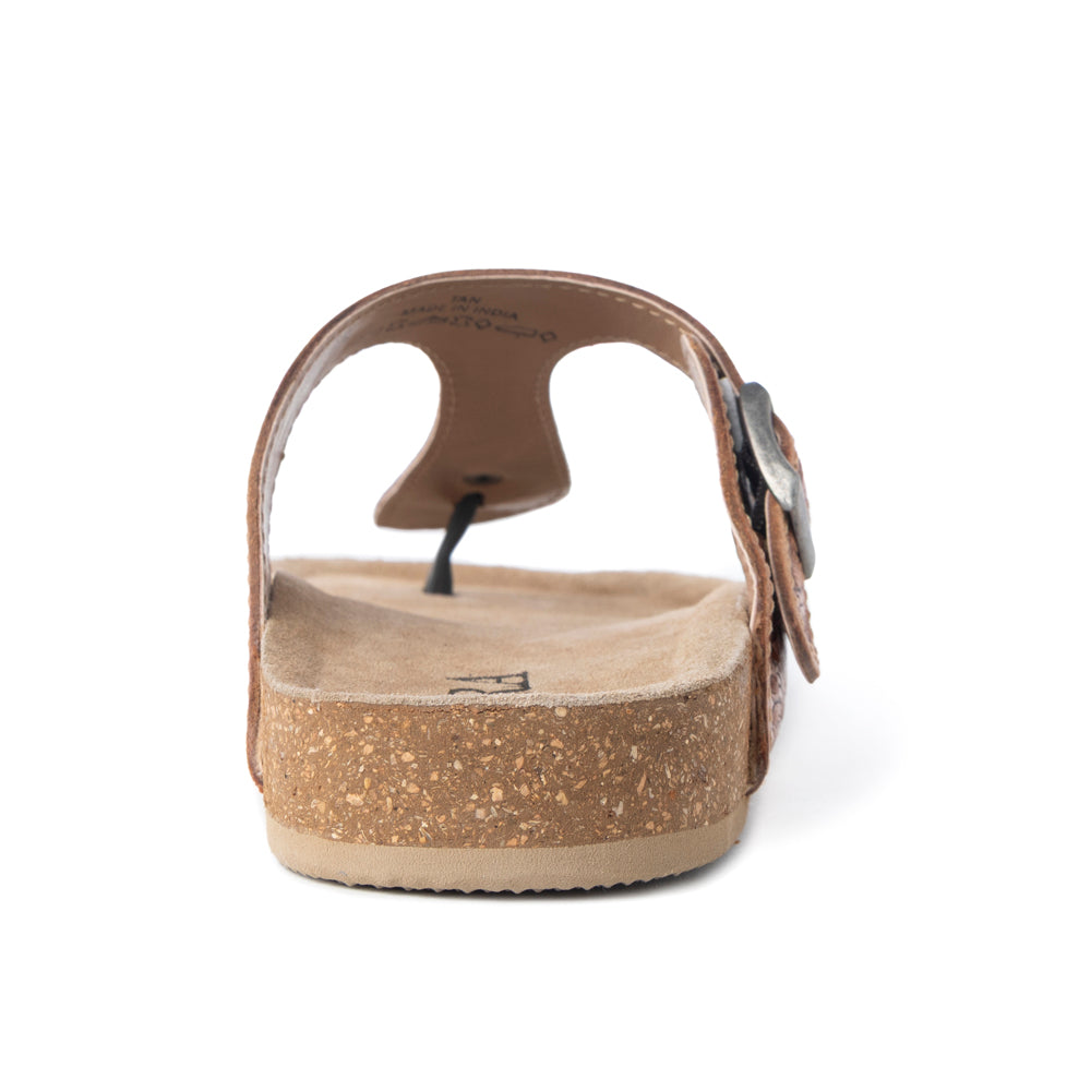 Sandales en cuir faites main Myra Rosie pour femme – Semelle en liège, design à anneau d'orteil pour un confort toute la journée