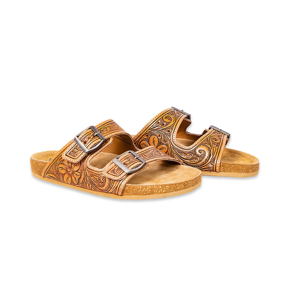 Sandales Darla en cuir repoussé