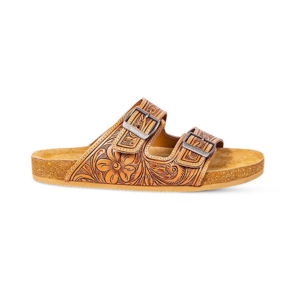 Sandales Darla en cuir repoussé