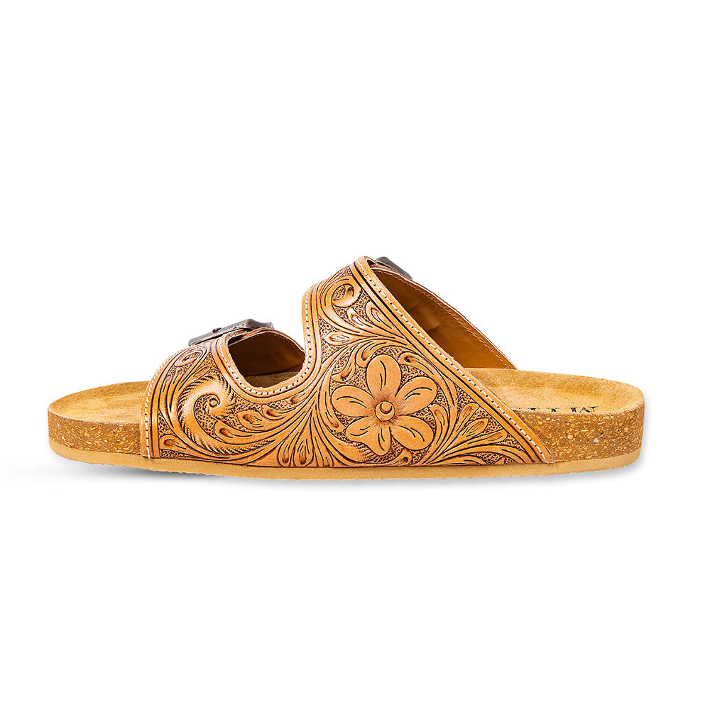 Sandales Darla en cuir repoussé