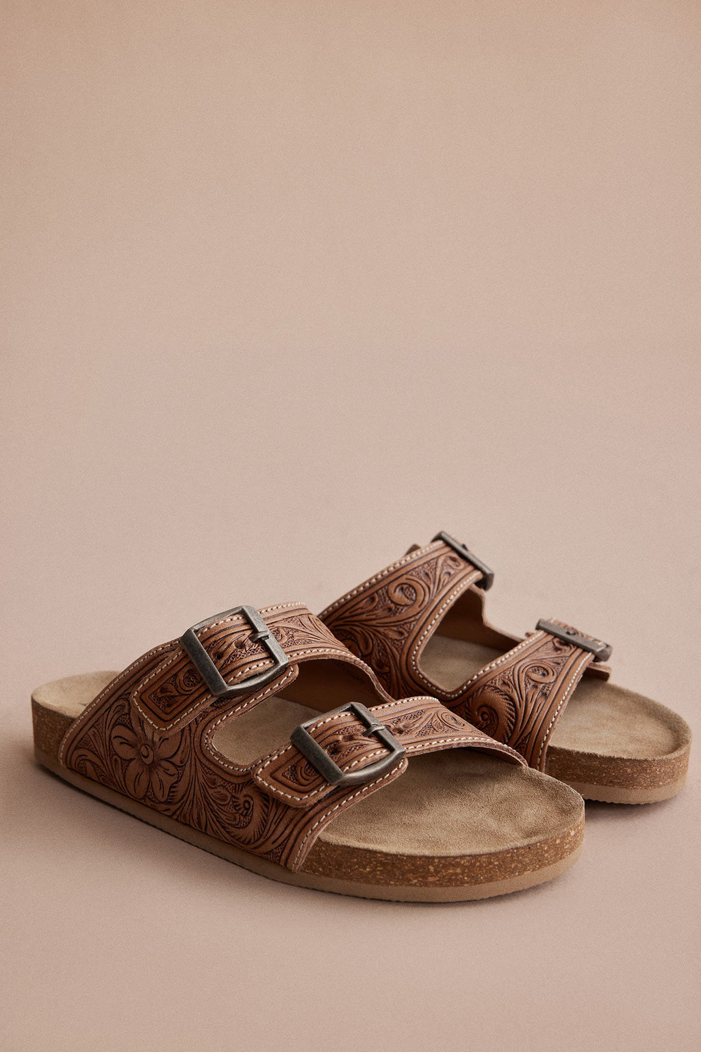 Sandales Darla en cuir repoussé
