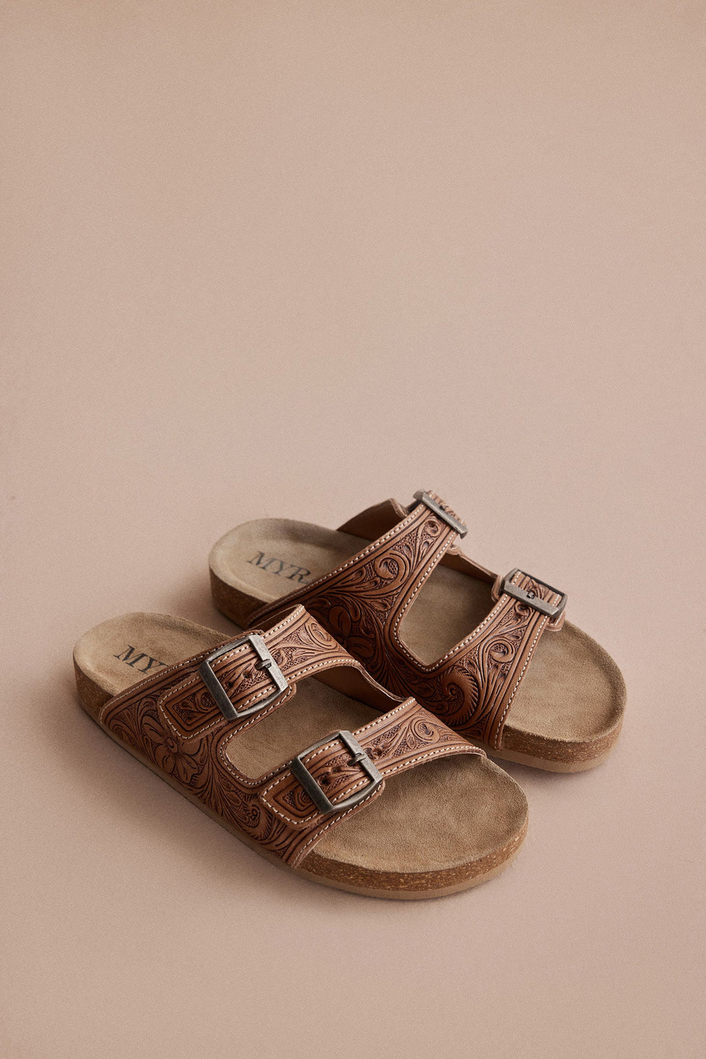 Sandales Darla en cuir repoussé
