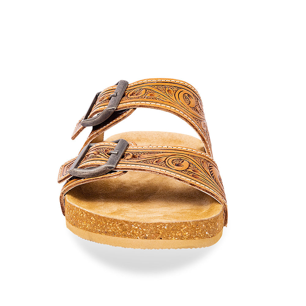 Sandales Darla en cuir repoussé