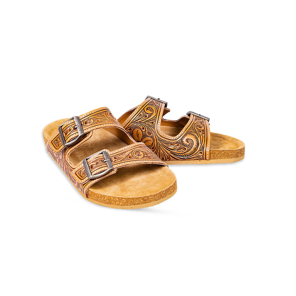 Sandales Darla en cuir repoussé