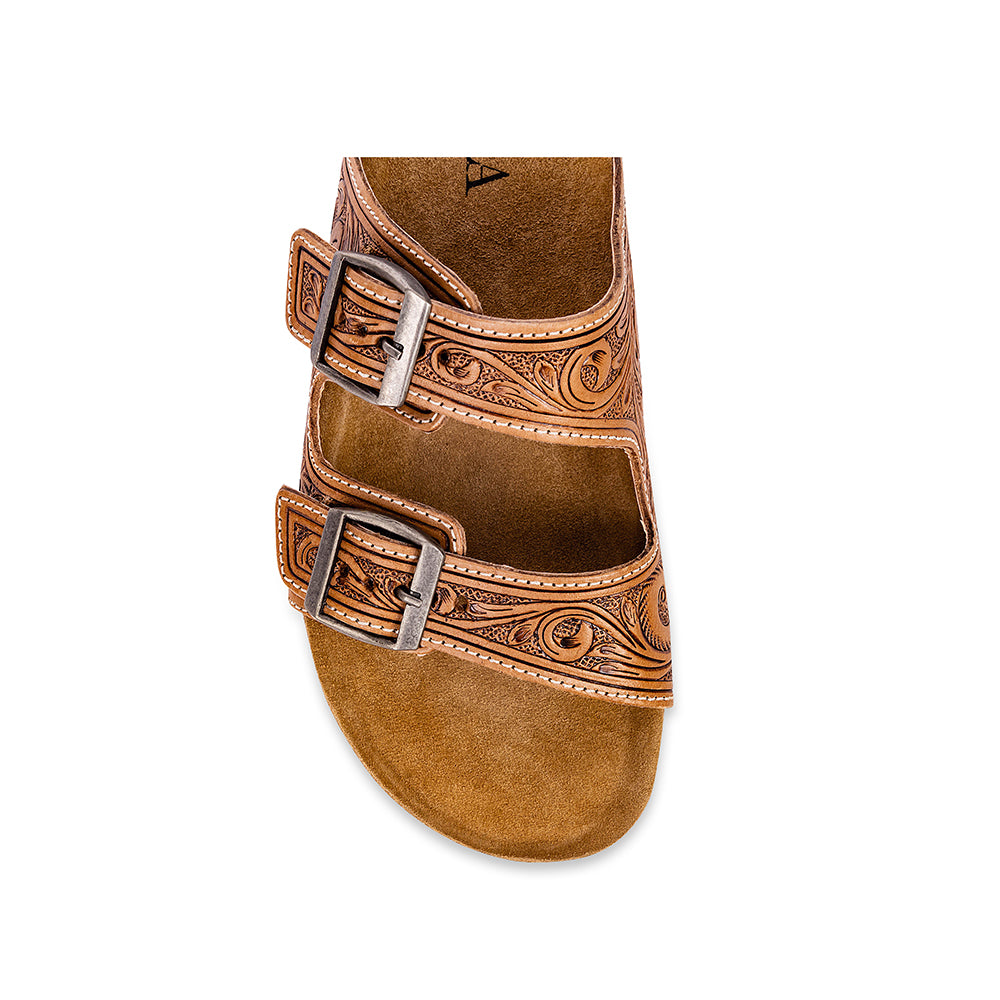 Sandales Darla en cuir repoussé