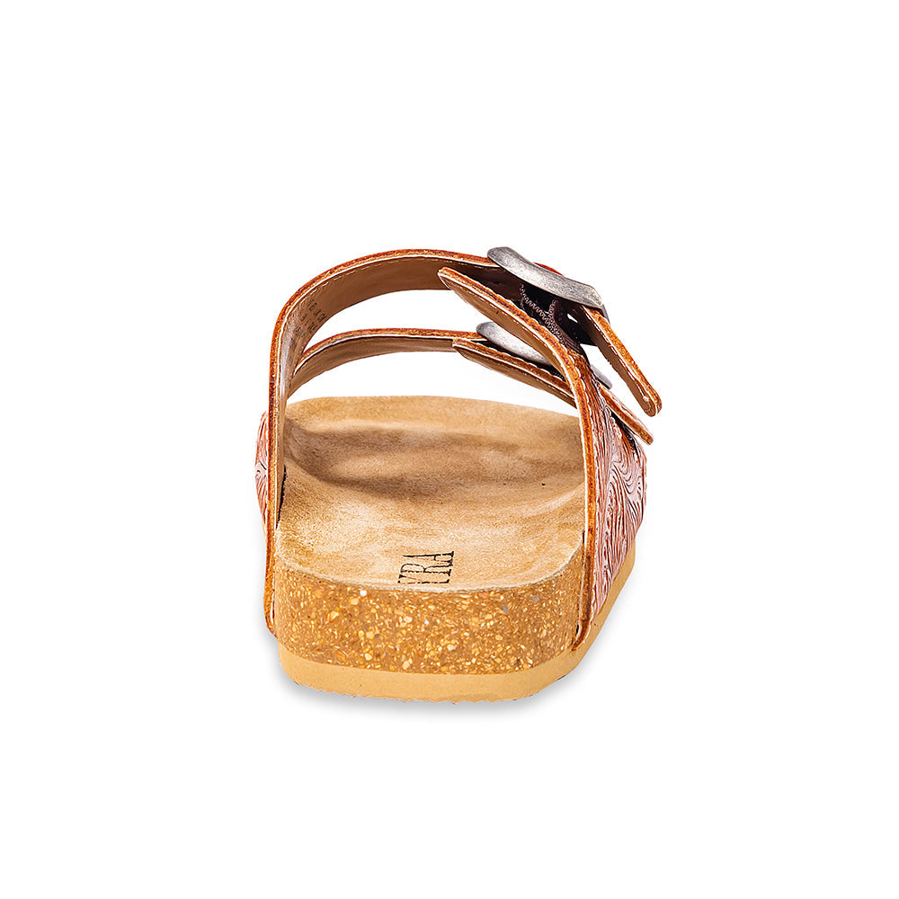Sandales en cuir Myra Molly Megan fabriquées à la main – Mocassins en cuir plats à double boucle pour femme
