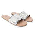 Myra Lettie Ridge Tongs pour Femmes en Cuir Chevelu Foncé – Sandales Mules Western à Semelle Souple pour un Confort Décontracté