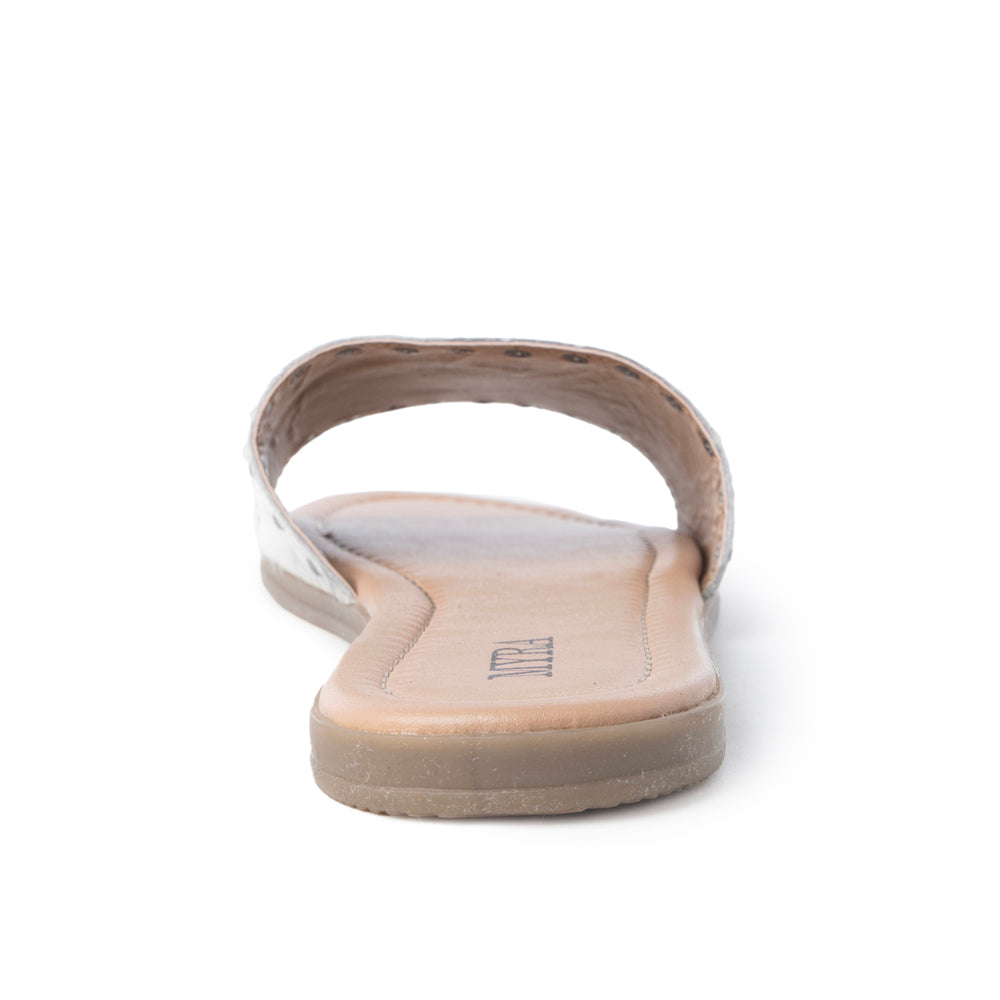 Myra Lettie Ridge Tongs pour Femmes en Cuir Chevelu Foncé – Sandales Mules Western à Semelle Souple pour un Confort Décontracté