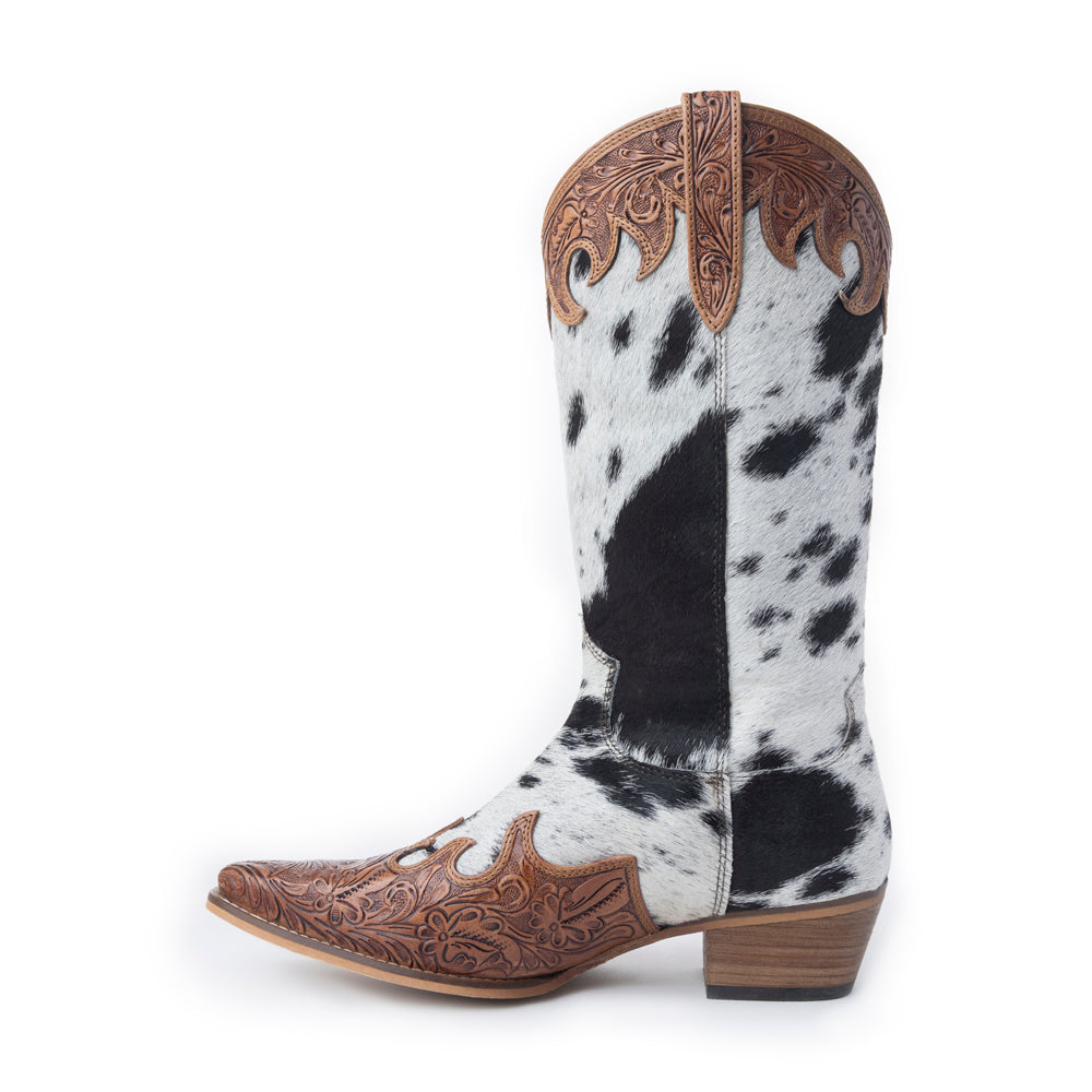 Bottes montantes en cuir pleine fleur Adelaide