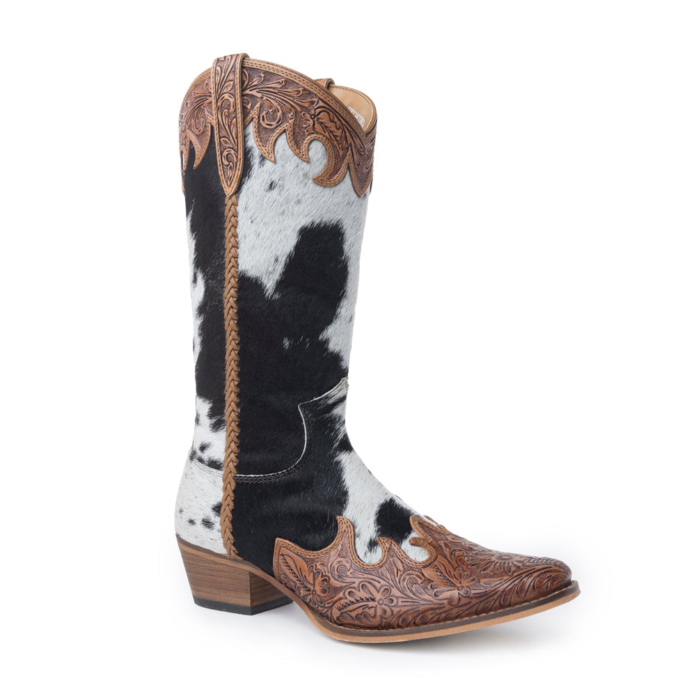 Bottes montantes en cuir pleine fleur Adelaide