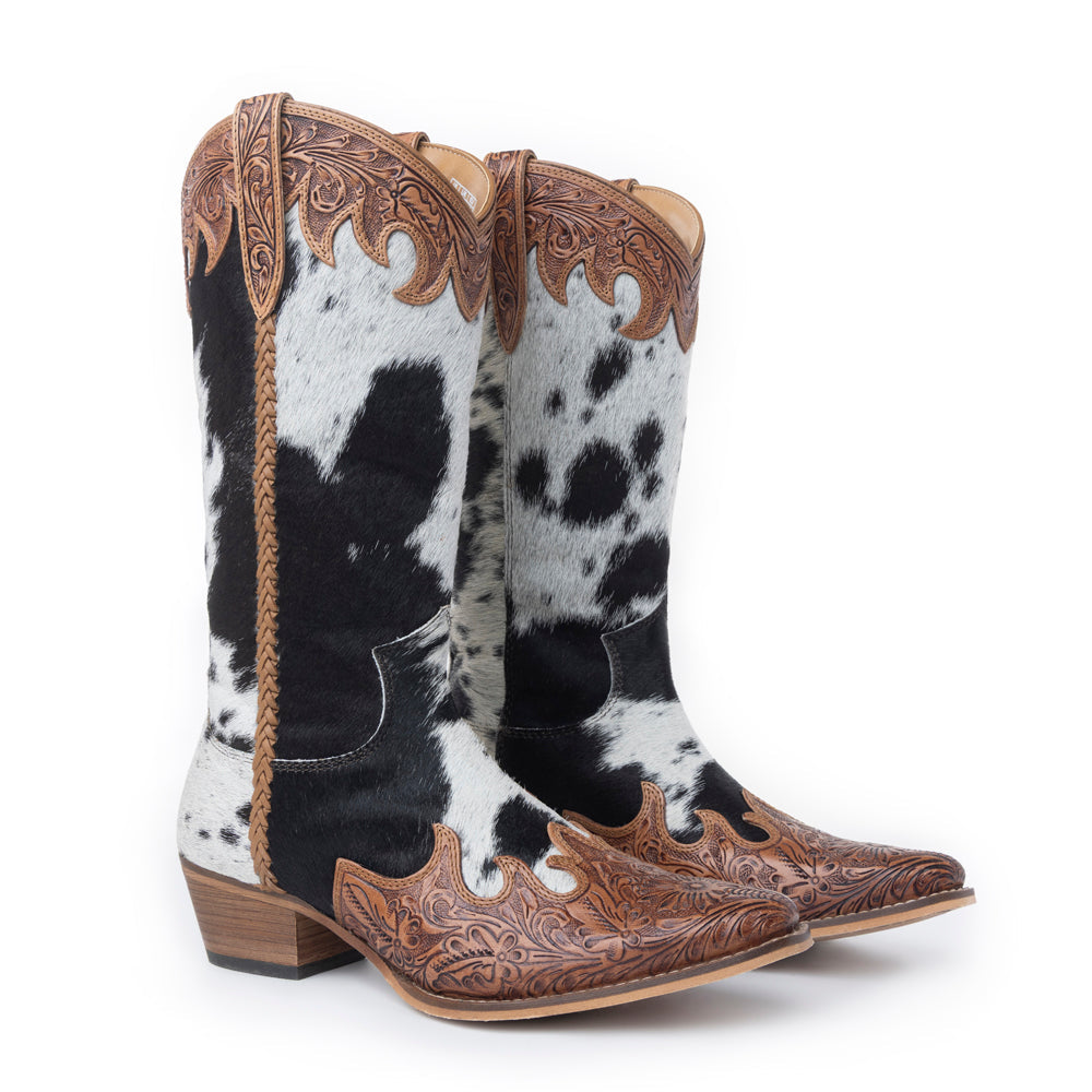 Bottes montantes en cuir pleine fleur Adelaide