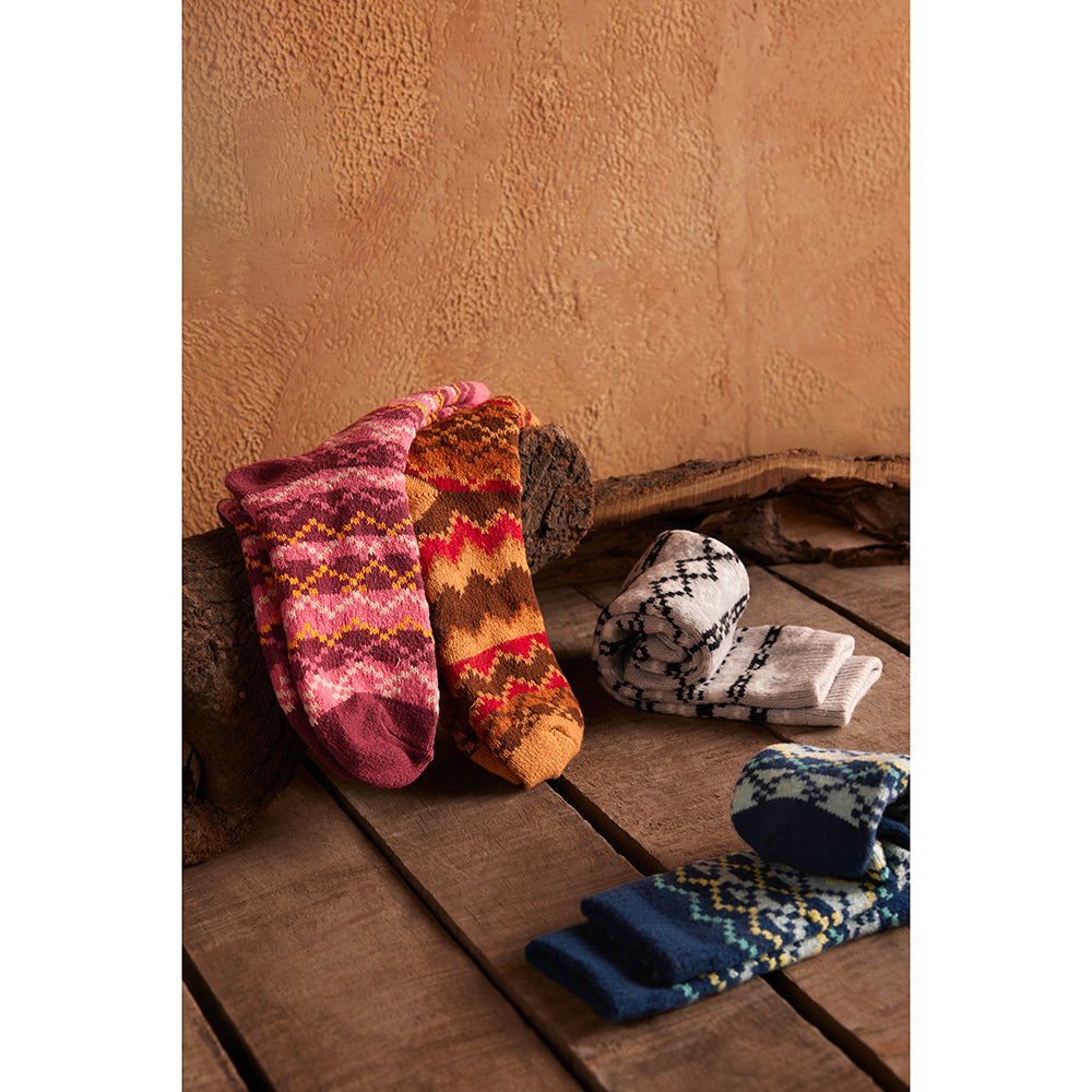 Chaussettes à motifs bleus Sokker
