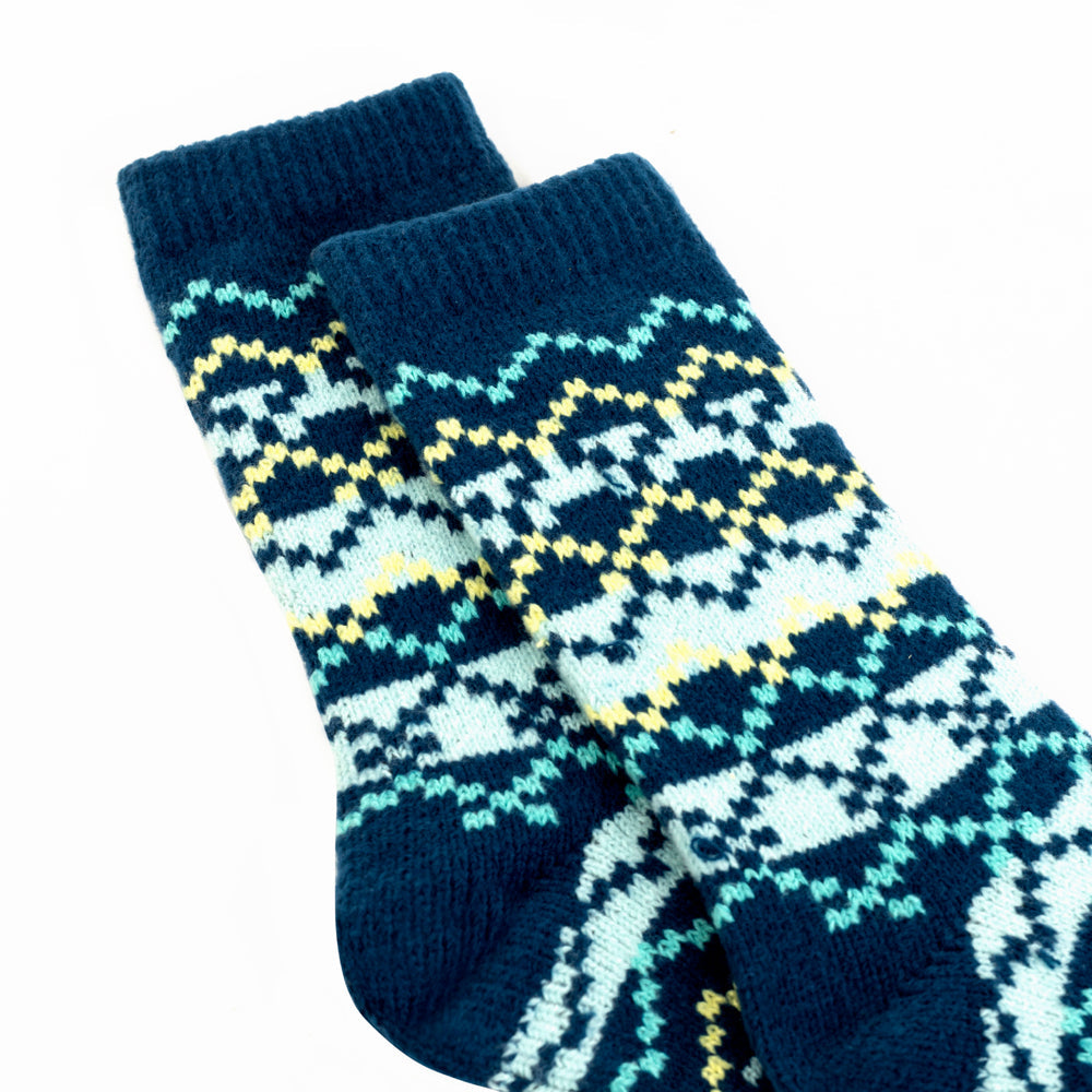 Chaussettes à motifs bleus Sokker