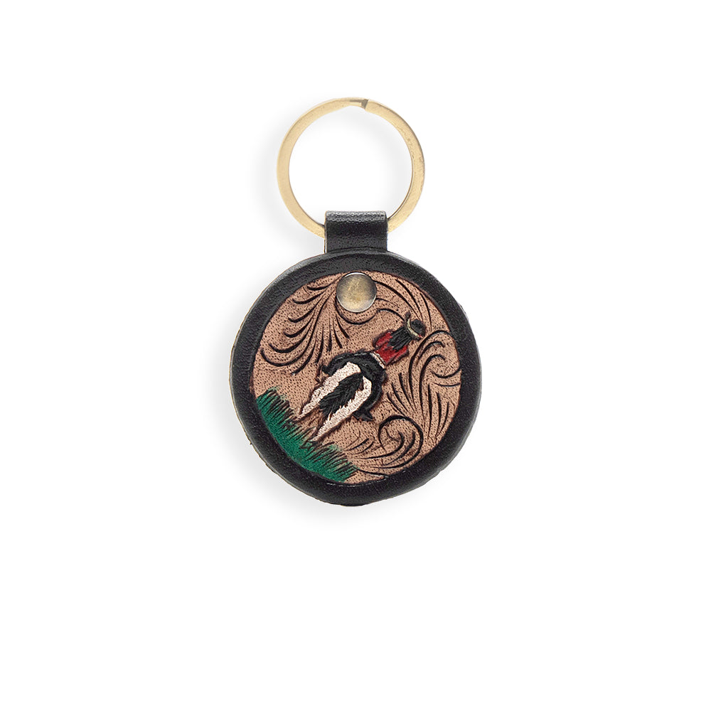 Porte-clés en cuir repoussé Lone Rider