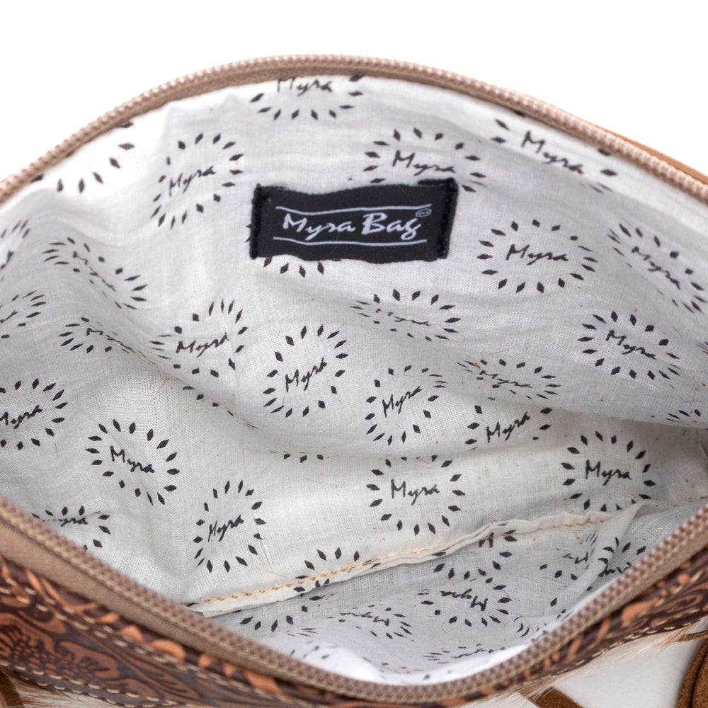 Sac en cuir et poils Mescalaro Hill, couleur Caramel Chaleureux
