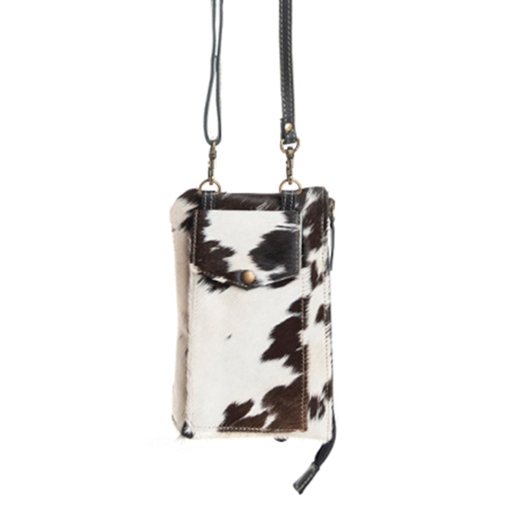 Sac de téléphone chic "Wild" noir et blanc