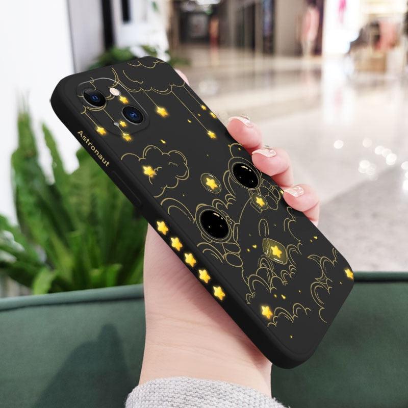 Coque de téléphone astronaute pour iPhone 14 13 12 11 Pro Max Mini X Xr Xs Max Se2020 8 7 Plus 6 6s Plus, protection hybride robuste