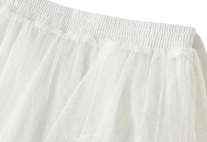 Jupe mi-longue taille haute amincissante pour femme, en gaze haut de gamme, longue, pour l'été, jupe plissée 2025