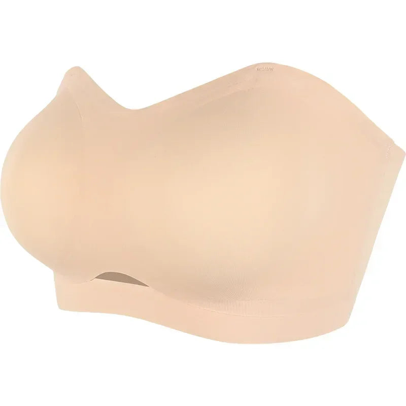 Soutien-gorge Push-Up pour femme, Sexy grande taille, Doux Respirant, Sans Armature, Sous-vêtements Anti-dérapant, Sans Coutures, Bretelles et Bonnets Amovibles, Lingerie