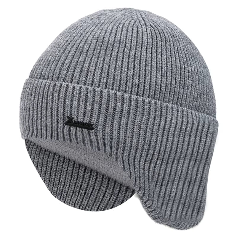 Casquette à cache-oreilles doublée polaire – Bonnet d'hiver chaud pour l'extérieur