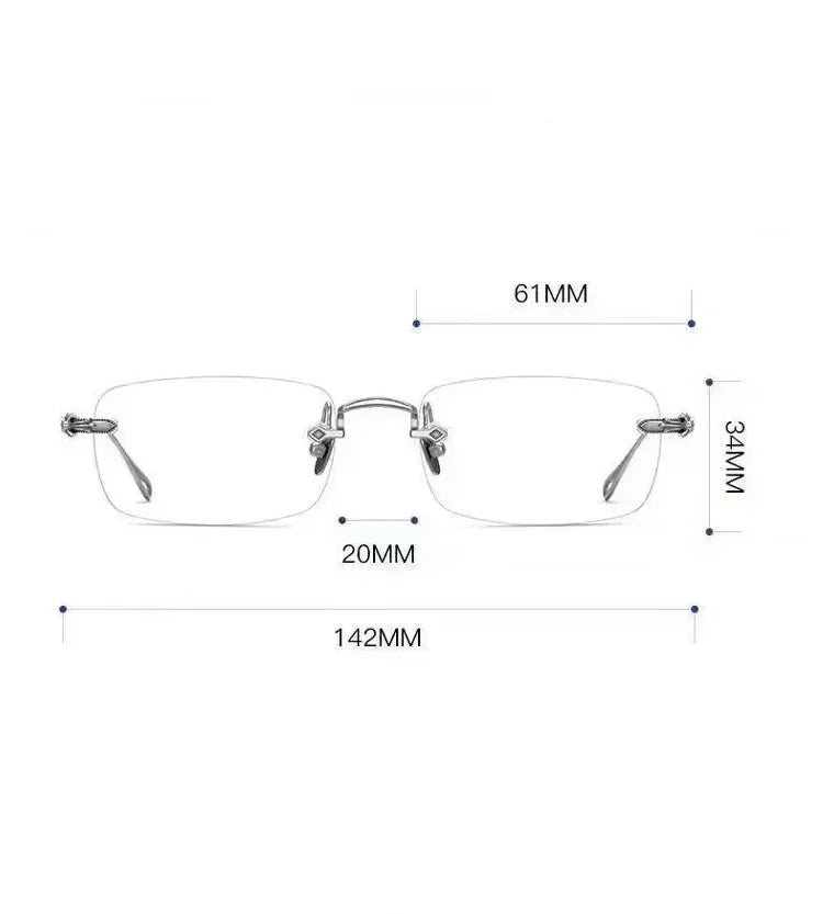 Nouvelles Lunettes de Myopie Photochromiques Tendance Vintage Sans Monture Carrées Femme Homme Anti Lumière Bleue UV Lunettes de Soleil Optiques Dioptre