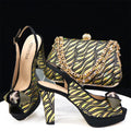 Ensembles Chaussures et Sacs Italiens pour Soirée avec Pierres ED1-60
