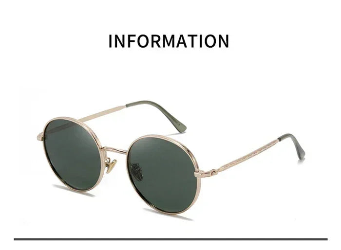 Lunettes de soleil rondes polarisées Steampunk avec prescription pour femmes et hommes UV400 Anti-reflet Myopie Puissance 0 -0.5 -0.75 à -6.0