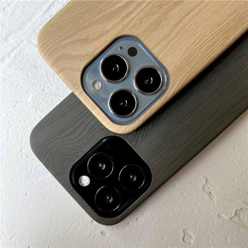 Coques de Téléphone Rétro Ultra Fines Texture Bois pour iPhone 14 13 12 11 Pro Max XS MAX XR XS X 7 8 Plus Antidérapantes Étui Souple en Bois Vintage Unique Élégant et Entièrement Protecteur