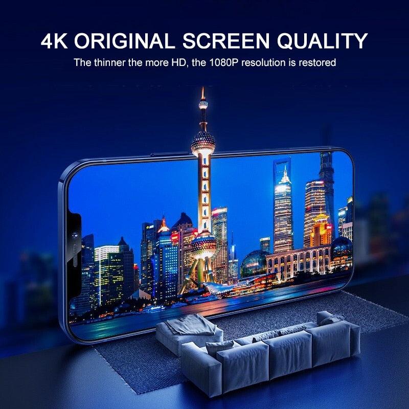 4 VERRES TREMPÉS protection intégrale pour iPhone 11 12 13 14 Pro Max protecteur d'écran pour iPhone X XR XS Max 6S 7 8 Plus 13 Mini Verre Couverture Bord à Bord Ultra Transparent Anti-Poussière Dureté 9H