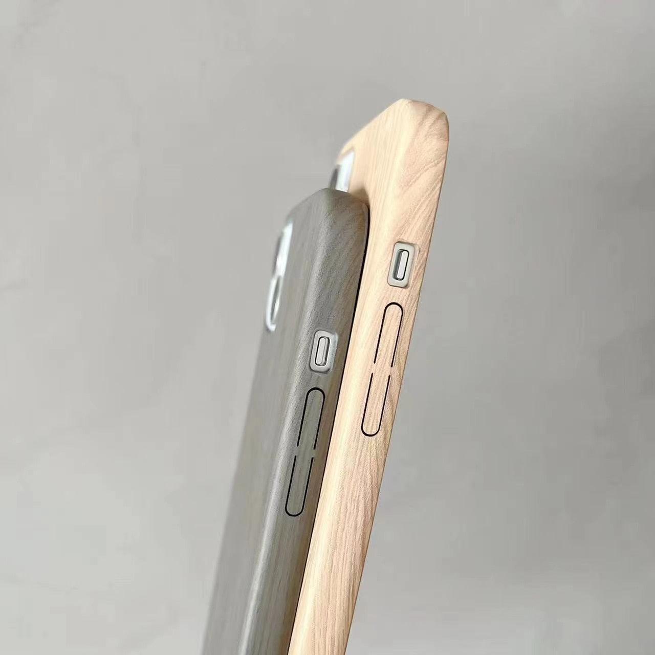 Coque de téléphone de luxe en bois pour iPhone 13 12 11 Pro X XS Max XR 8 7 Plus SE, étui en bois souple rétro, coque rigide mince avec finition en bois véritable, housse de protection