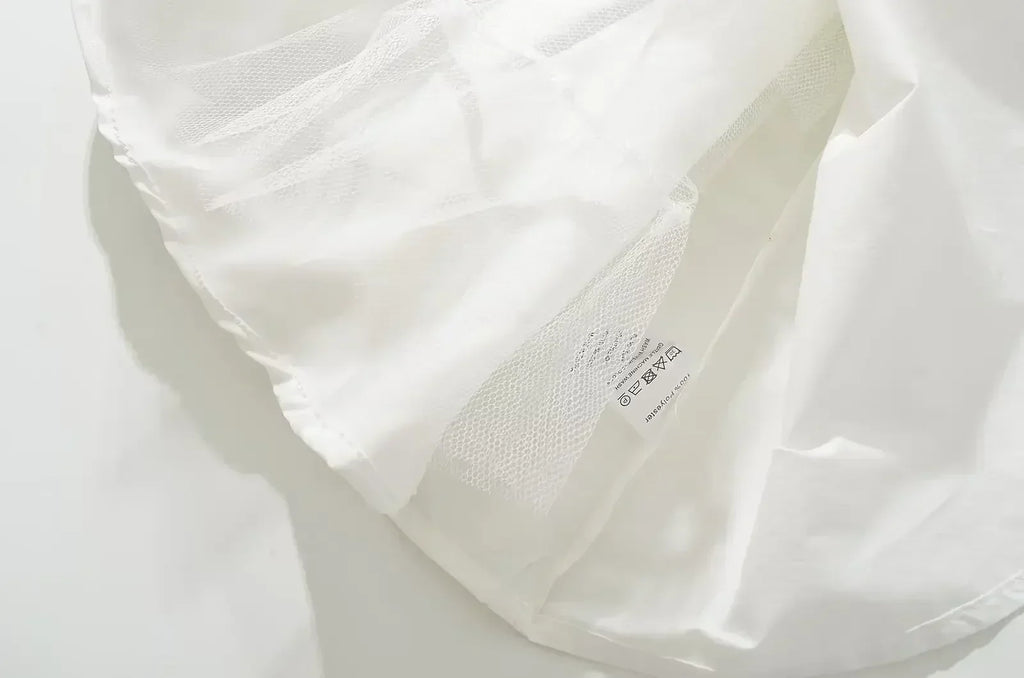 YENKYE Robe d'été blanche courte et évasée pour femme, sexy, à manches courtes, taille basse, élégante, pour soirée, demoiselles d'honneur