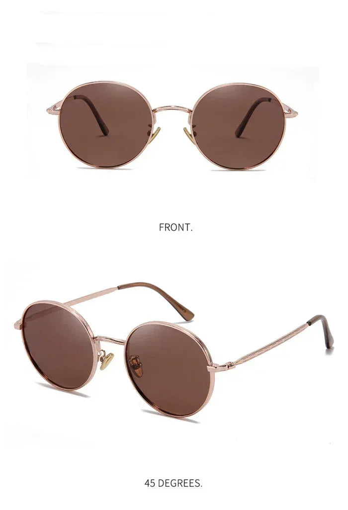 Lunettes de soleil rondes polarisées Steampunk avec prescription pour femmes et hommes UV400 Anti-reflet Myopie Puissance 0 -0.5 -0.75 à -6.0
