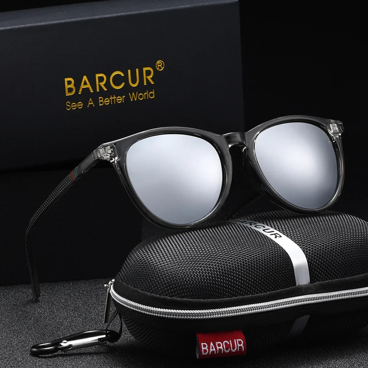 BARCUR Lunettes de soleil polarisées œil de chat pour femmes – Protection UV400 légère avec monture en polycarbonate tendance, verres miroirs et design élégant – Accessoires d'été stylés pour le shopping, les voyages et l'extérieur