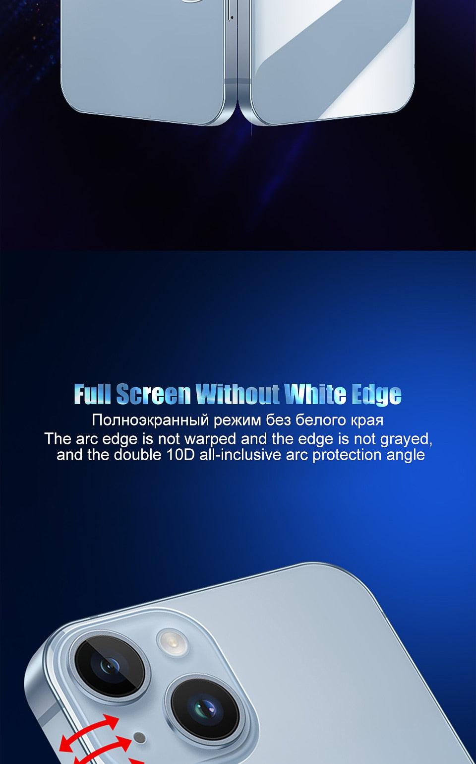 Film arrière de protection intégrale pour iPhone 14 13 11 12 Pro MAX Mini, protecteur d'écran XR X XS Max 7 8 6S Plus SE Accessoires, film arrière antichoc de protection d'écran intégrale