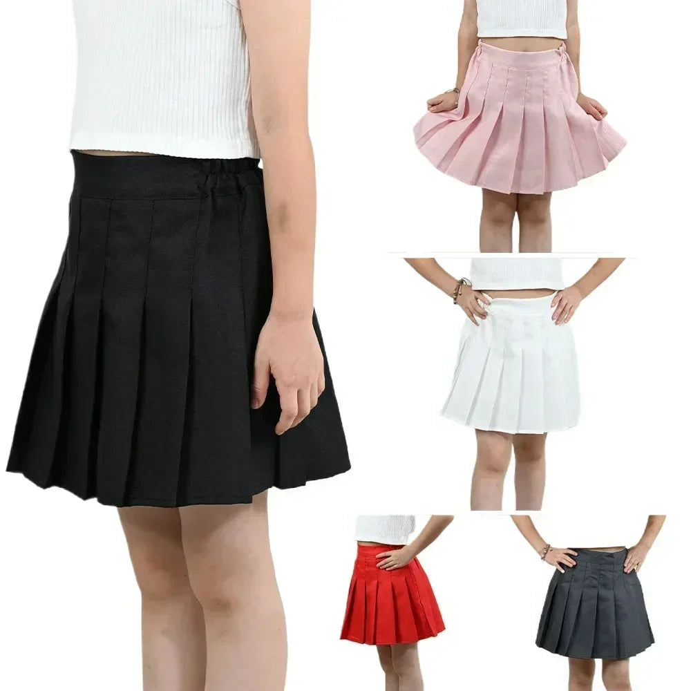 Jupe plissée d'été pour fille, Jupe d'été pour enfants, Mini-jupes pour filles, Jupe plissée vintage 3-13 ans, Jupe-culotte froncée pour jeunes filles