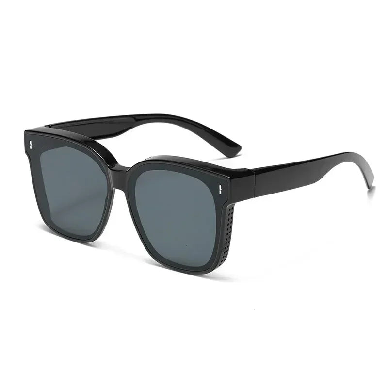 Lunettes de soleil polarisées Fashion Square à clipser pour lunettes de vue, portables, pour hommes et femmes, vintage, pour la pêche et la conduite