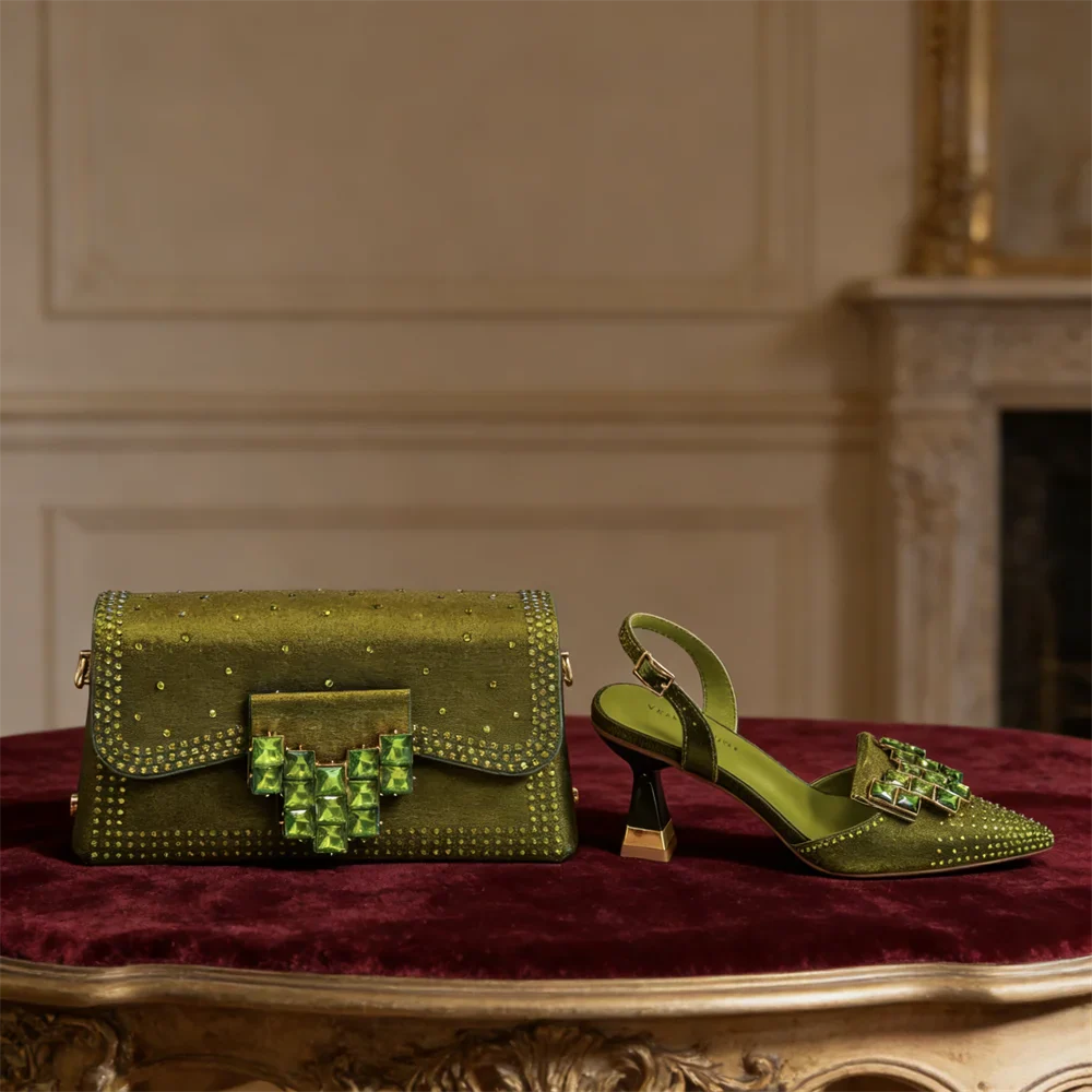 Ensemble escarpins et sac assorti femme design italien EDS70